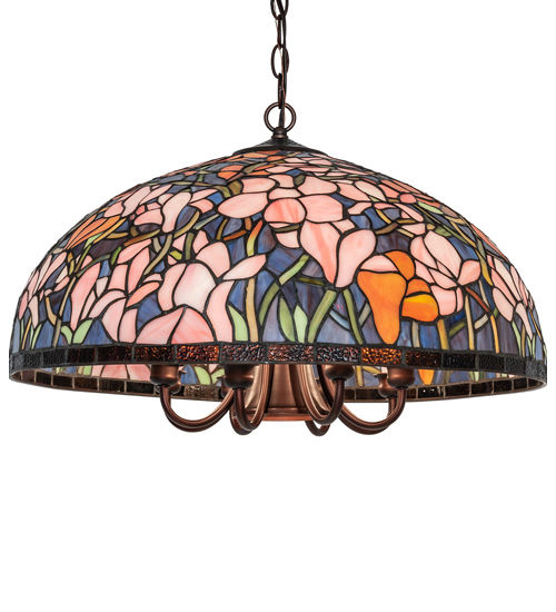 Tiffany Pendant Light Magnolia Pink Orange