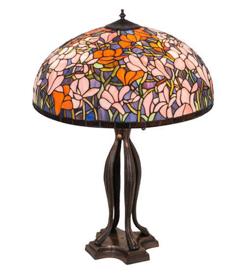 Tiffany Lamp Magnolia Pink Orange