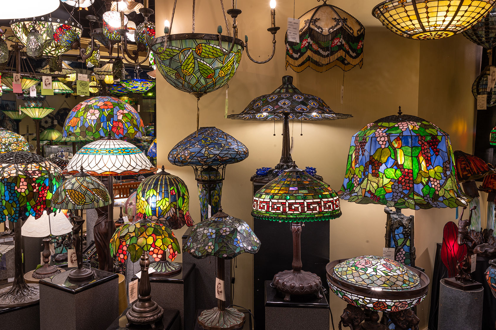 Colorful Tiffany Lamps