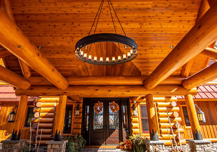 Rustic Carport Chandelier