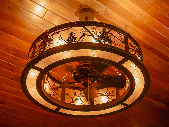 Rustic Lighting Chandel-air Fan Fixture