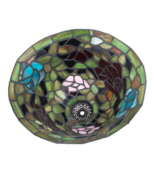  TIFFANY REPRODUCTION OF ORIGINAL FLORAL ART GLASS