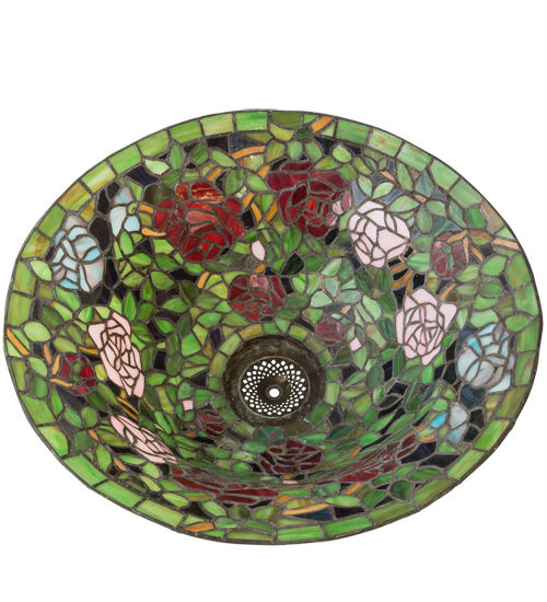  FLORAL ART GLASS