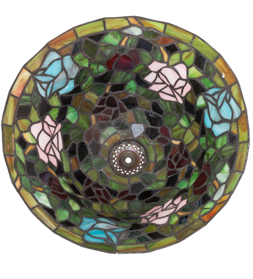  TIFFANY REPRODUCTION OF ORIGINAL FLORAL ART GLASS