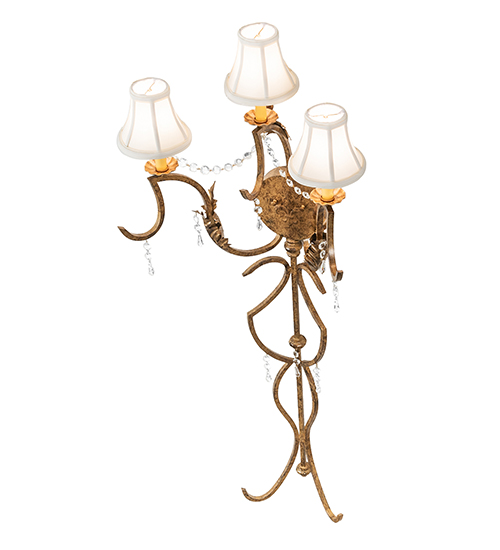  VICTORIAN NOUVEAU SCROLL FEATURES CRAFTED OF STEEL CRYSTAL ACCENTS