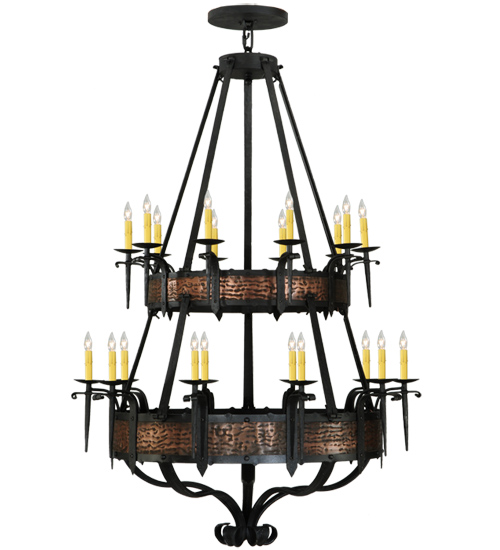  GOTHIC FORGED AND CAST IRON FAUX CANDLE SLEVES CANDLE BULB ON TOP