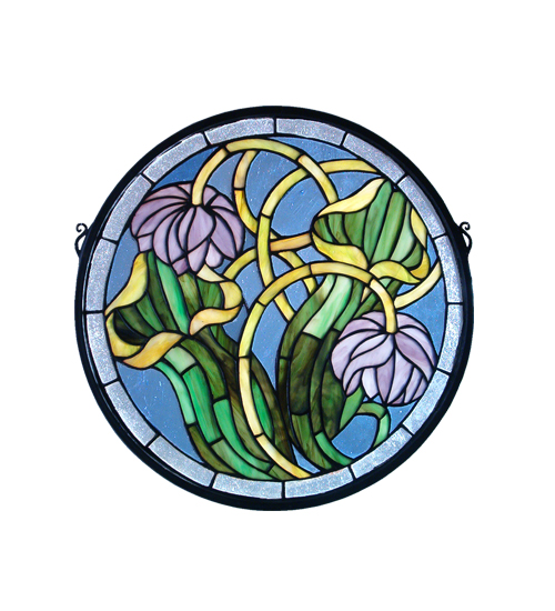  VICTORIAN FLORAL ART GLASS NOUVEAU