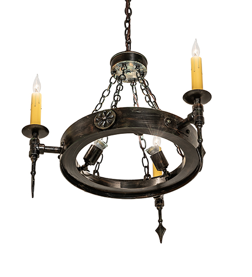  GOTHIC FORGED AND CAST IRON FAUX CANDLE SLEVES CANDLE BULB ON TOP