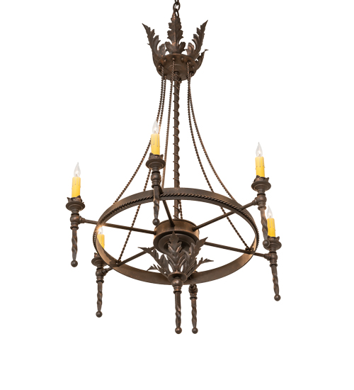  VICTORIAN GOTHIC FAUX CANDLE SLEVES CANDLE BULB ON TOP STAMPED/CAST METAL LEAF ROSETTE FLOWER ACCENT