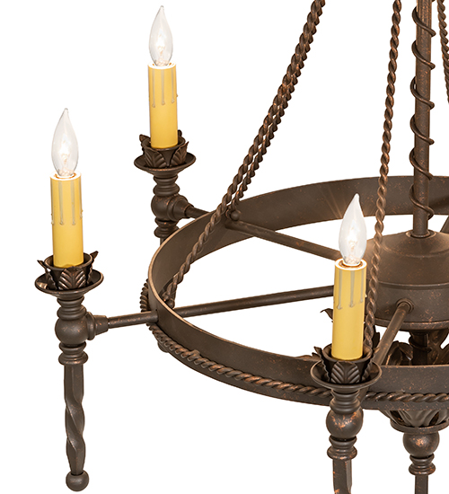  VICTORIAN GOTHIC FAUX CANDLE SLEVES CANDLE BULB ON TOP STAMPED/CAST METAL LEAF ROSETTE FLOWER ACCENT
