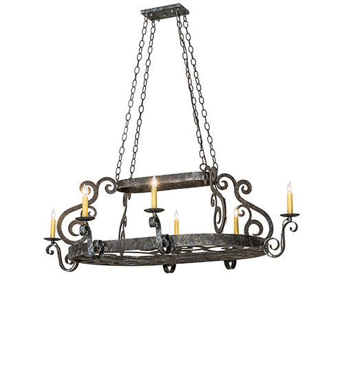  VICTORIAN GOTHIC SCROLL FEATURES CRAFTED OF STEEL FRENCH WIRING EXPOSED WIRING HELD BY LOOPS OR TABS FAUX CANDLE SLEVES CANDLE BULB ON TOP