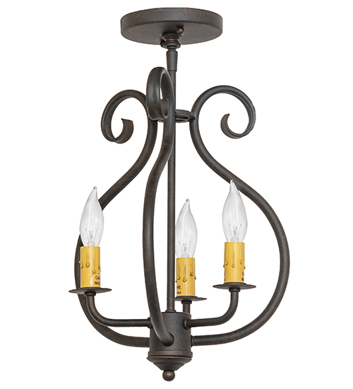  VICTORIAN SCROLL FEATURES CRAFTED OF STEEL FAUX CANDLE SLEVES CANDLE BULB ON TOP