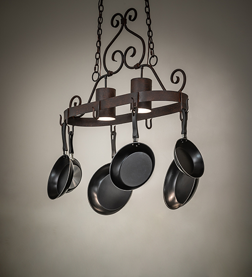  VICTORIAN SCROLL FEATURES CRAFTED OF STEEL DOWN LIGHTS SPOT LIGHT POINTING DOWN FOR FUNCTION