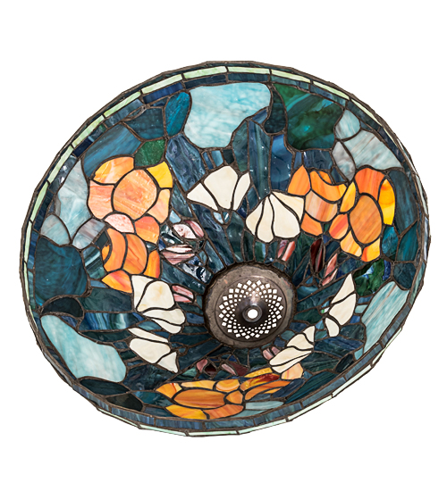  TIFFANY REPRODUCTION OF ORIGINAL FLORAL ART GLASS