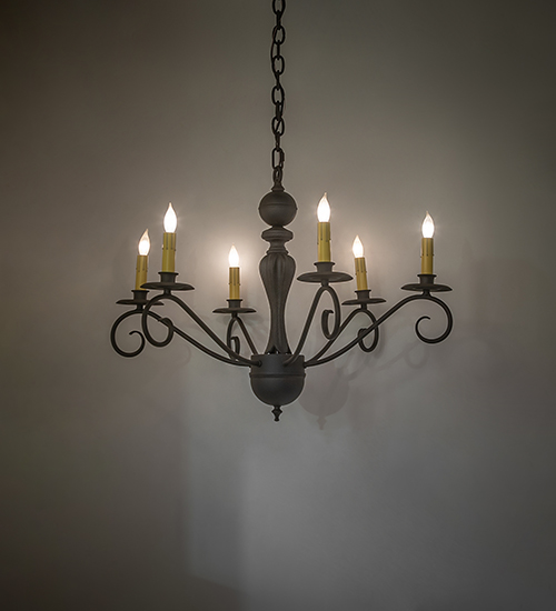  VICTORIAN CONTEMPORARY SCROLL FEATURES CRAFTED OF STEEL FAUX CANDLE SLEVES CANDLE BULB ON TOP