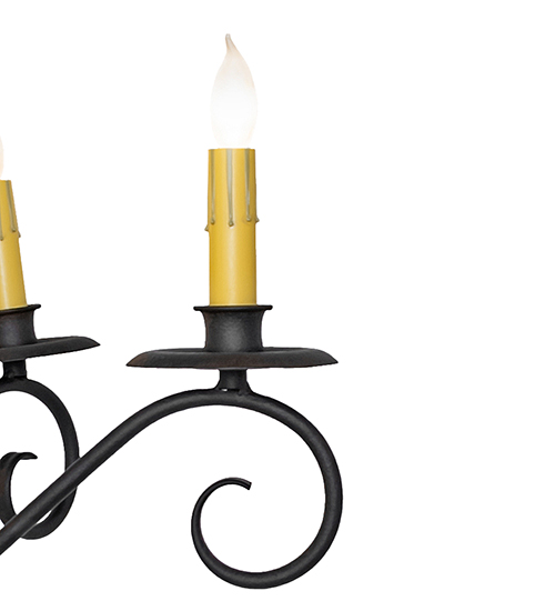  VICTORIAN CONTEMPORARY SCROLL FEATURES CRAFTED OF STEEL FAUX CANDLE SLEVES CANDLE BULB ON TOP