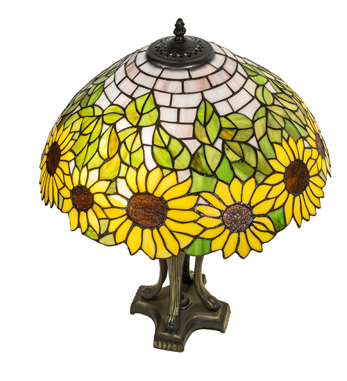  TIFFANY REPRODUCTION OF ORIGINAL FLORAL ART GLASS