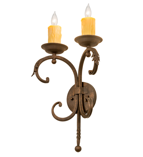  VICTORIAN SCROLL FEATURES CRAFTED OF STEEL FAUX CANDLE SLEVES CANDLE BULB ON TOP STAMPED/CAST METAL LEAF ROSETTE FLOWER ACCENT