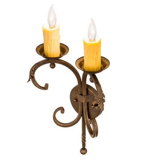  VICTORIAN SCROLL FEATURES CRAFTED OF STEEL FAUX CANDLE SLEVES CANDLE BULB ON TOP STAMPED/CAST METAL LEAF ROSETTE FLOWER ACCENT