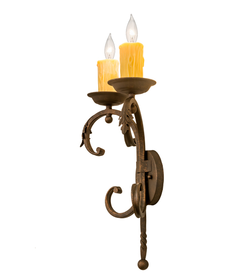  VICTORIAN SCROLL FEATURES CRAFTED OF STEEL FAUX CANDLE SLEVES CANDLE BULB ON TOP STAMPED/CAST METAL LEAF ROSETTE FLOWER ACCENT