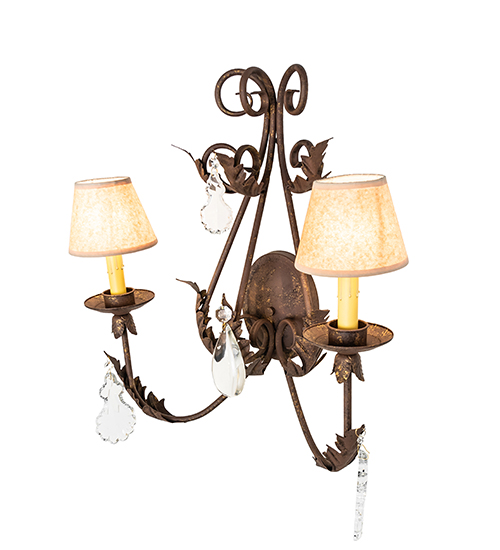  VICTORIAN SCROLL FEATURES CRAFTED OF STEEL CRYSTAL ACCENTS