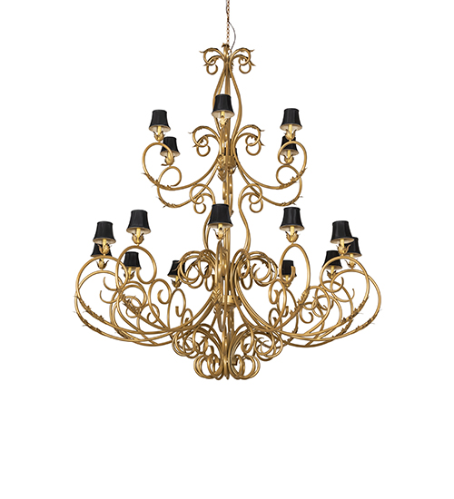  VICTORIAN SCROLL FEATURES CRAFTED OF STEEL STAMPED/CAST METAL LEAF ROSETTE FLOWER ACCENT