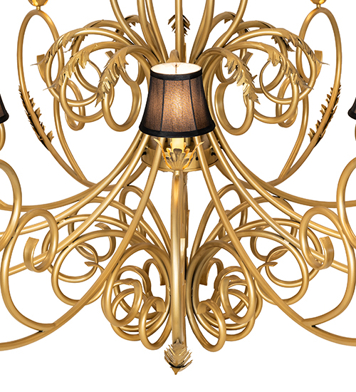  VICTORIAN SCROLL FEATURES CRAFTED OF STEEL STAMPED/CAST METAL LEAF ROSETTE FLOWER ACCENT