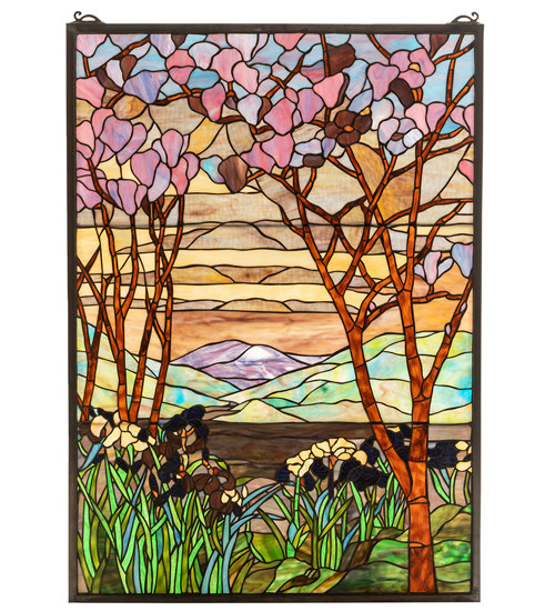  TIFFANY REPRODUCTION OF ORIGINAL FLORAL ART GLASS