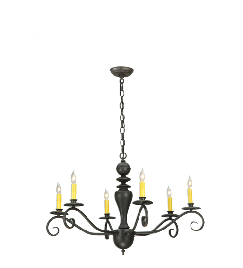  VICTORIAN CONTEMPORARY SCROLL FEATURES CRAFTED OF STEEL FAUX CANDLE SLEVES CANDLE BULB ON TOP