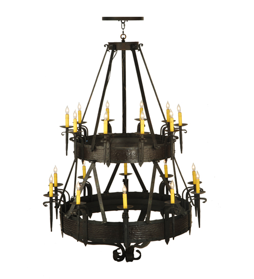  RUSTIC GOTHIC SCROLL FEATURES CRAFTED OF STEEL FORGED AND CAST IRON FAUX CANDLE SLEVES CANDLE BULB ON TOP