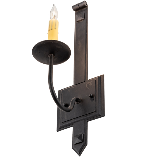  GOTHIC SCROLL FEATURES CRAFTED OF STEEL FORGED AND CAST IRON FAUX CANDLE SLEVES CANDLE BULB ON TOP