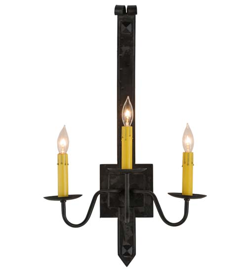  GOTHIC SCROLL FEATURES CRAFTED OF STEEL FAUX CANDLE SLEVES CANDLE BULB ON TOP