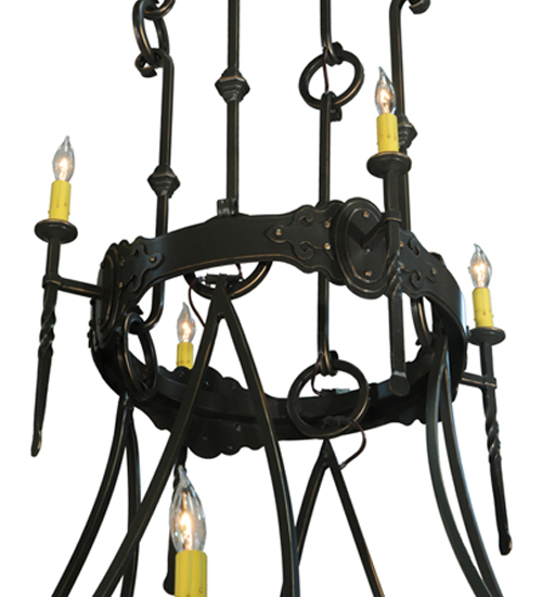  RUSTIC LODGE RUSTIC OR MOUNTIAN GREAT ROOM GOTHIC ANIMALS SCROLL FEATURES CRAFTED OF STEEL FORGED AND CAST IRON FAUX CANDLE SLEVES CANDLE BULB ON TOP