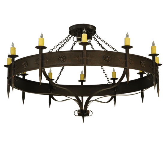  RUSTIC LODGE RUSTIC OR MOUNTIAN GREAT ROOM GOTHIC SCROLL FEATURES CRAFTED OF STEEL FORGED AND CAST IRON FAUX CANDLE SLEVES CANDLE BULB ON TOP