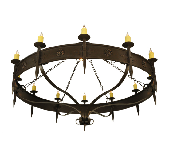  RUSTIC LODGE RUSTIC OR MOUNTIAN GREAT ROOM GOTHIC SCROLL FEATURES CRAFTED OF STEEL FORGED AND CAST IRON FAUX CANDLE SLEVES CANDLE BULB ON TOP