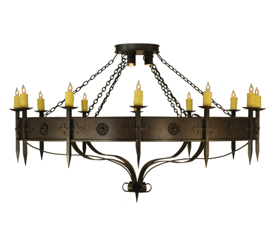  RUSTIC LODGE RUSTIC OR MOUNTIAN GREAT ROOM GOTHIC SCROLL FEATURES CRAFTED OF STEEL FORGED AND CAST IRON FAUX CANDLE SLEVES CANDLE BULB ON TOP