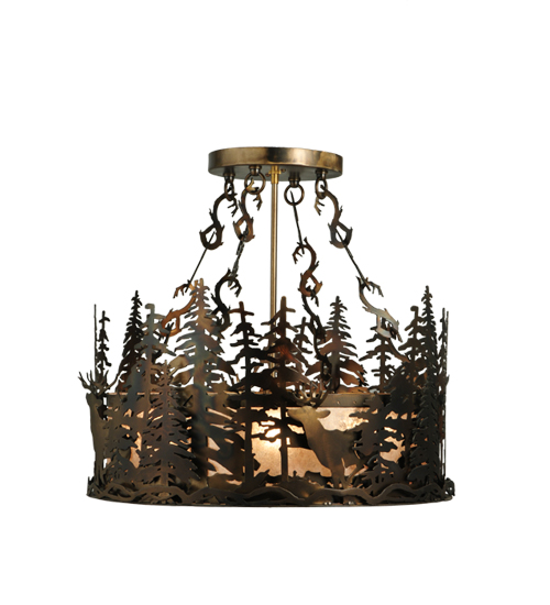  RUSTIC LODGE RUSTIC OR MOUNTIAN GREAT ROOM ANIMALS MICA