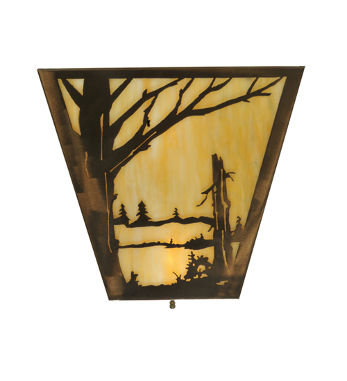  RUSTIC LODGE RUSTIC OR MOUNTIAN GREAT ROOM ART GLASS