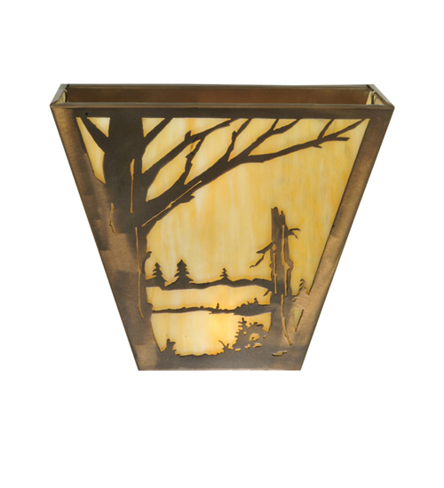  RUSTIC LODGE RUSTIC OR MOUNTIAN GREAT ROOM ART GLASS