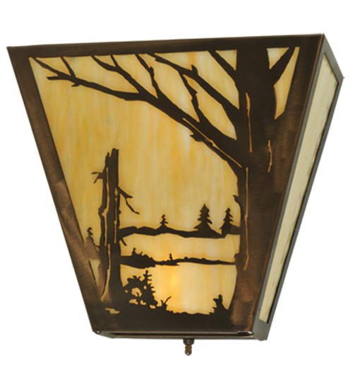  RUSTIC LODGE RUSTIC OR MOUNTIAN GREAT ROOM ART GLASS