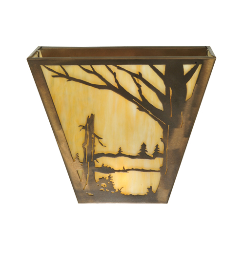  RUSTIC LODGE RUSTIC OR MOUNTIAN GREAT ROOM ART GLASS