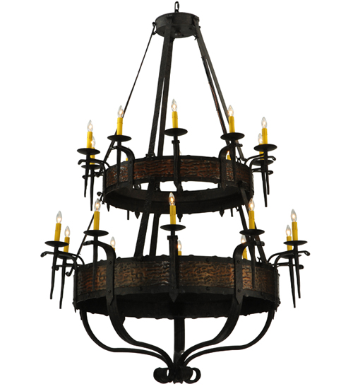  GOTHIC FORGED AND CAST IRON FAUX CANDLE SLEVES CANDLE BULB ON TOP