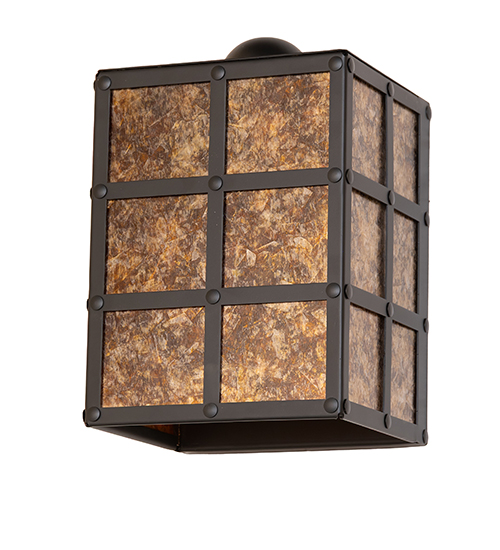  ARTS & CRAFTS GOTHIC MICA FAUX CANDLE SLEVES CANDLE BULB ON TOP