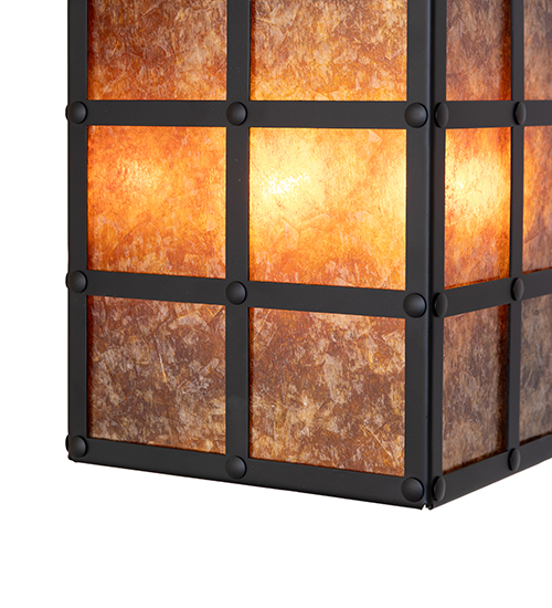  ARTS & CRAFTS GOTHIC MICA FAUX CANDLE SLEVES CANDLE BULB ON TOP