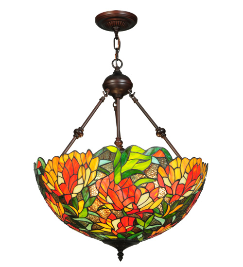  ARTS & CRAFTS FLORAL ART GLASS