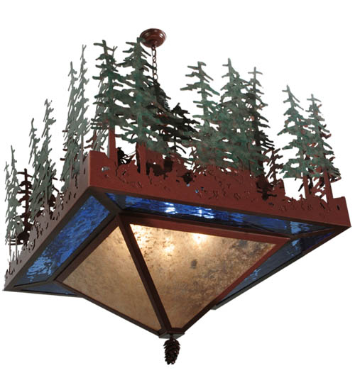  RUSTIC LODGE RUSTIC OR MOUNTIAN GREAT ROOM ART GLASS