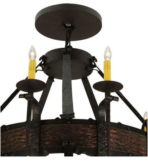  GOTHIC FORGED AND CAST IRON FAUX CANDLE SLEVES CANDLE BULB ON TOP