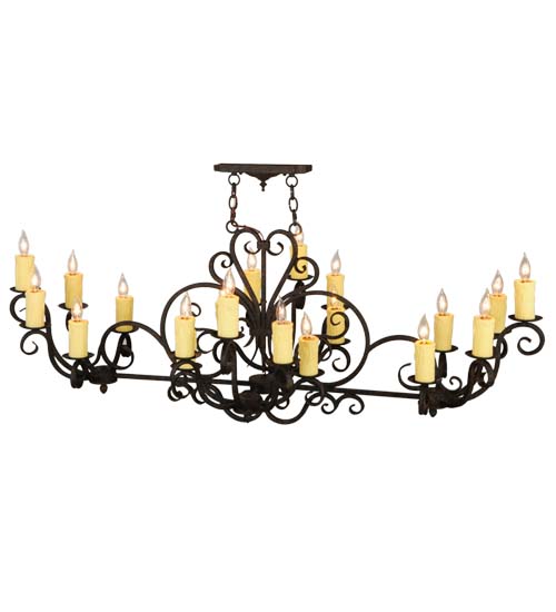  VICTORIAN SCROLL FEATURES CRAFTED OF STEEL FORGED AND CAST IRON FAUX CANDLE SLEVES CANDLE BULB ON TOP