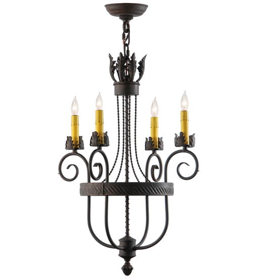  VICTORIAN SCROLL FEATURES CRAFTED OF STEEL FAUX CANDLE SLEVES CANDLE BULB ON TOP