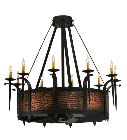  LODGE RUSTIC OR MOUNTIAN GREAT ROOM GOTHIC FORGED AND CAST IRON FAUX CANDLE SLEVES CANDLE BULB ON TOP